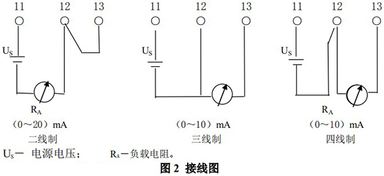 乙炔流量計電性能接線圖