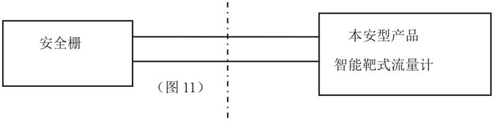 一體化靶式流量計(jì)本安系統(tǒng)接線圖