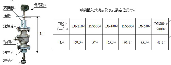 供暖管道流量計(jì)插入式外形尺寸圖